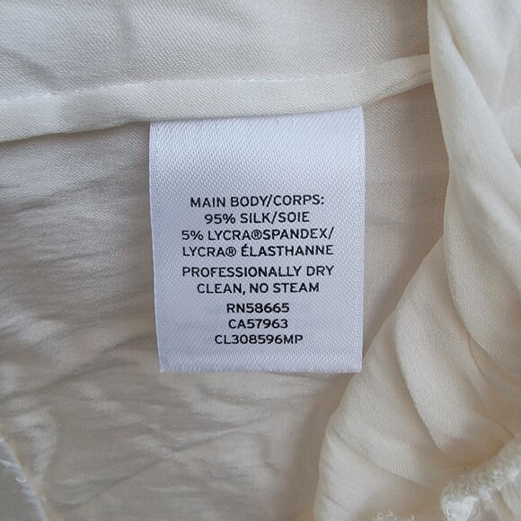 classiques entier sleeveless cream silk blend blouse wmns sz small - Picture 4 of 5
